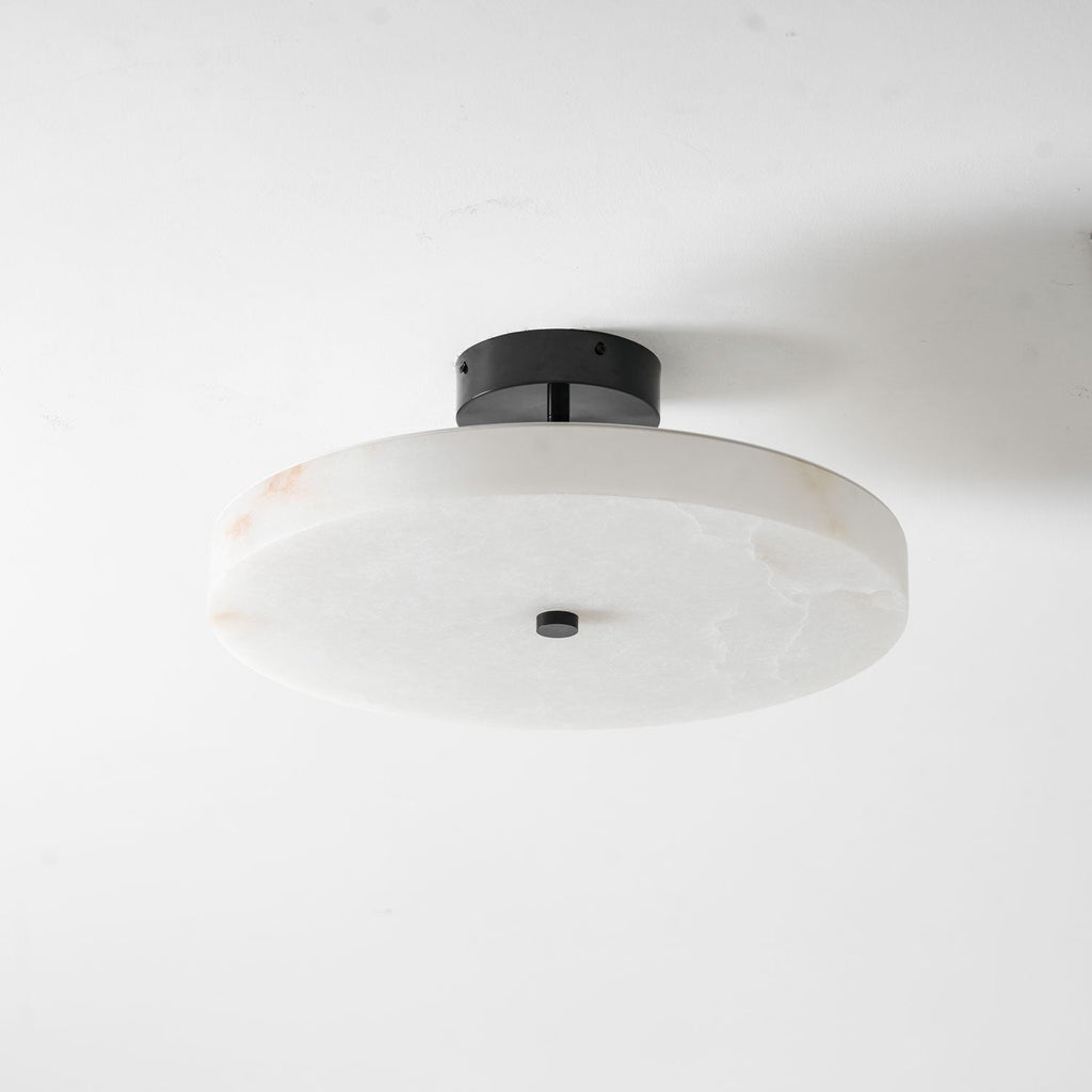 Luma Linen Drum Ceiling Light by Bling Lighting Studio