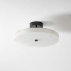Luma Linen Drum Ceiling Light by Bling Lighting Studio