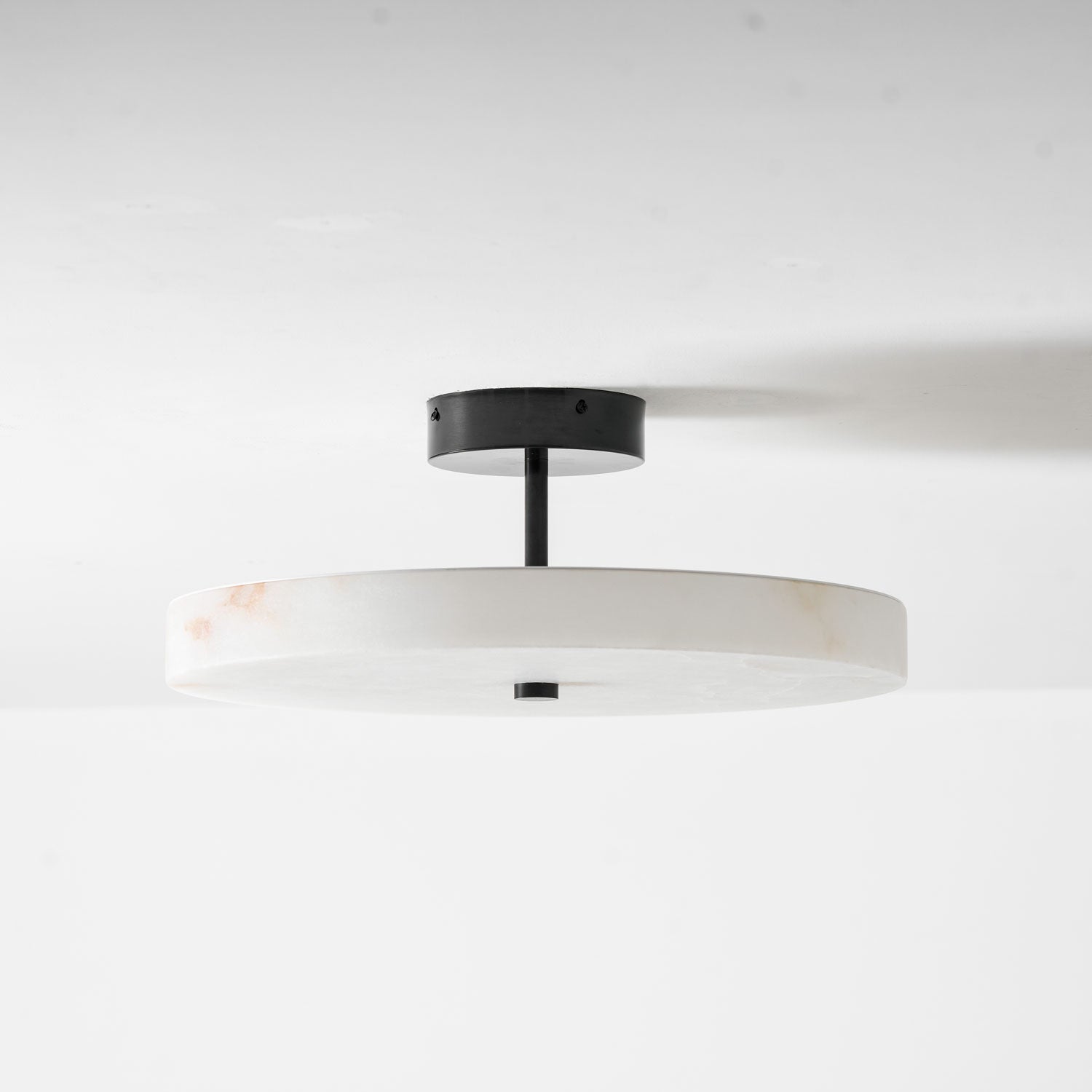Luma Linen Drum Ceiling Light by Bling Lighting Studio