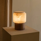 Luma Core Alabaster Table Lamp by Bling Lighting Studio