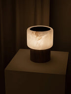 Luma Core Alabaster Table Lamp by Bling Lighting Studio