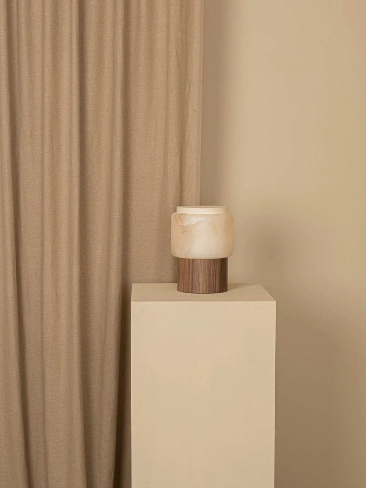 Luma Core Alabaster Table Lamp by Bling Lighting Studio