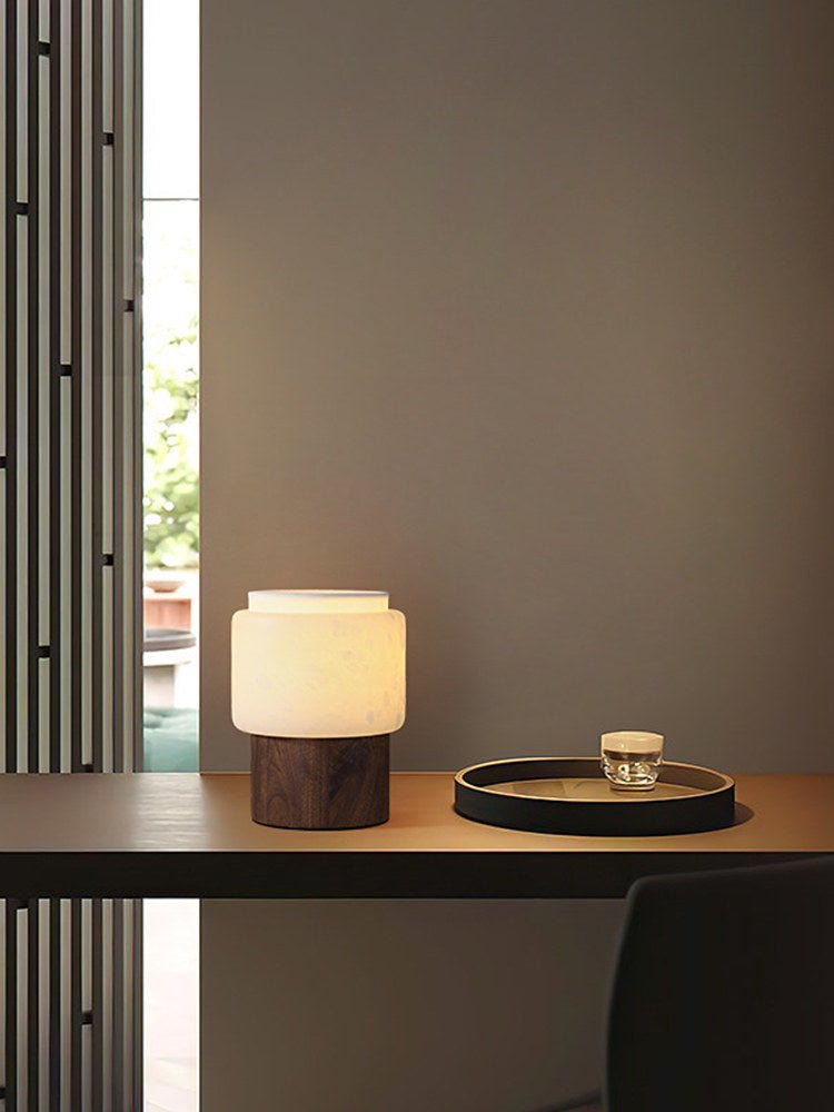 Luma Core Alabaster Table Lamp by Bling Lighting Studio