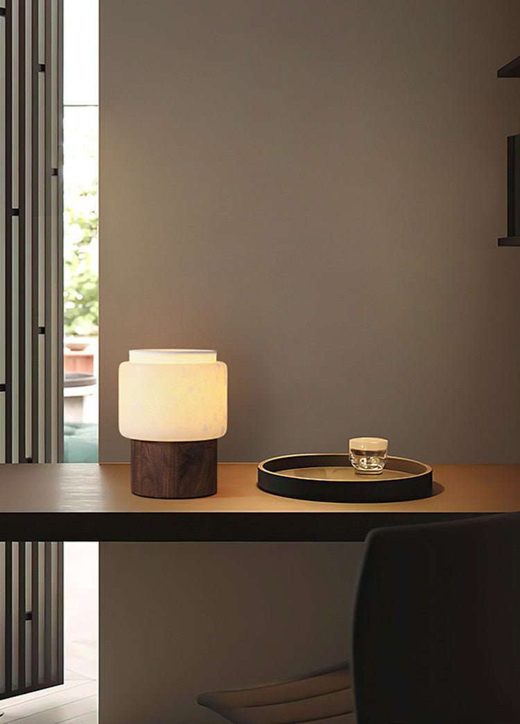 Luma Core Alabaster Table Lamp by Bling Lighting Studio