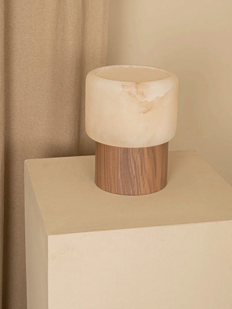 Luma Core Alabaster Table Lamp by Bling Lighting Studio