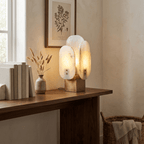 Luma Alabaster Panel Table Lamp by Bling Lighting Studio