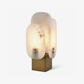 Luma Alabaster Panel Table Lamp by Bling Lighting Studio