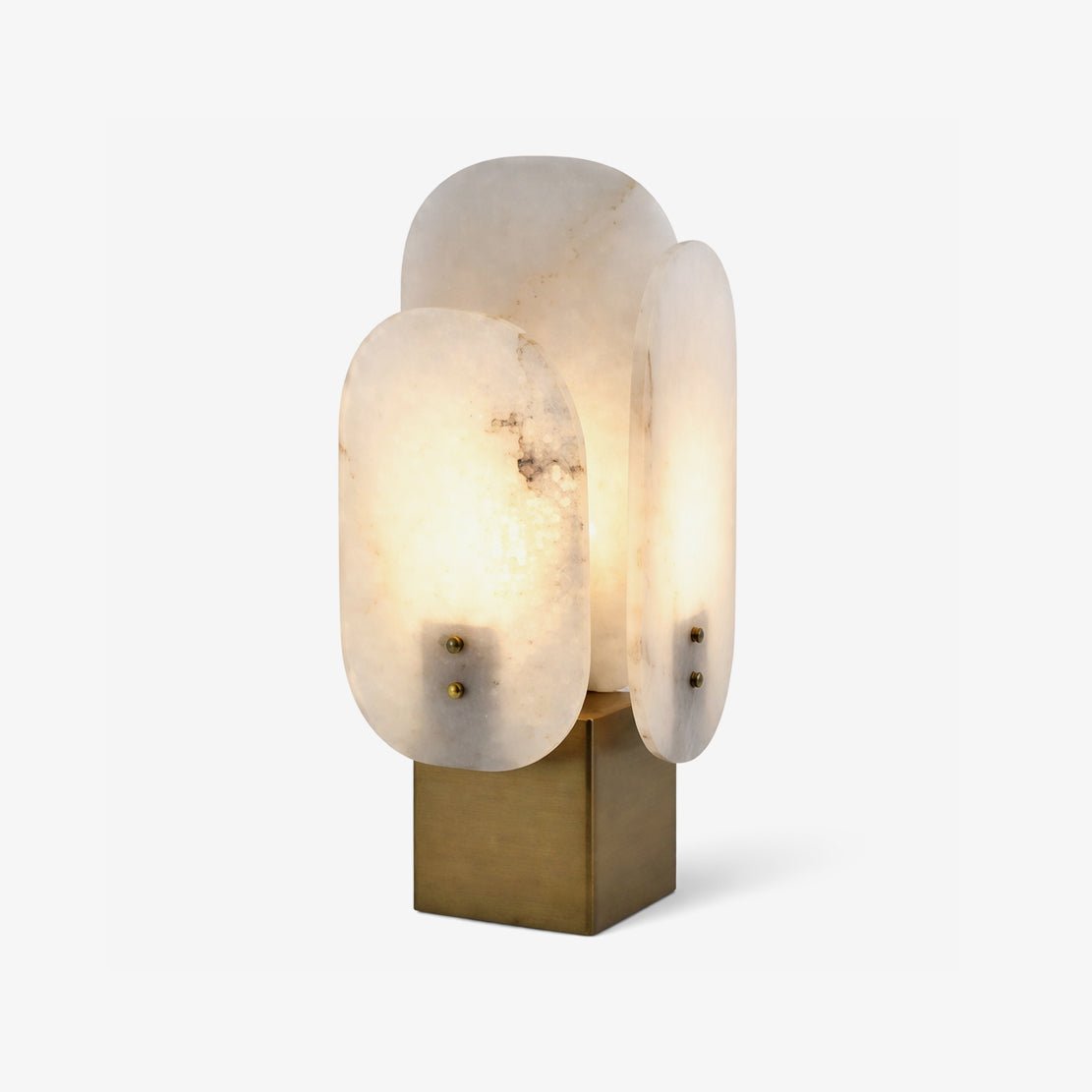 Luma Alabaster Panel Table Lamp by Bling Lighting Studio
