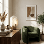 Luma Alabaster Panel Table Lamp by Bling Lighting Studio