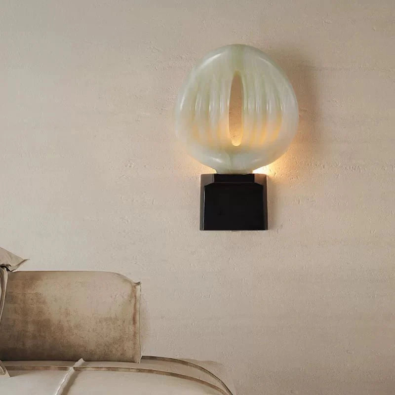 Lumen Rift Alabaster Wall Lamp by Bling Lighting Studio