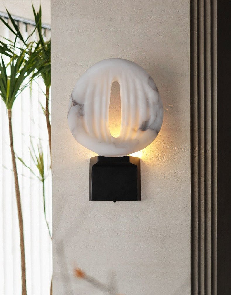 Lumen Rift Alabaster Wall Lamp by Bling Lighting Studio