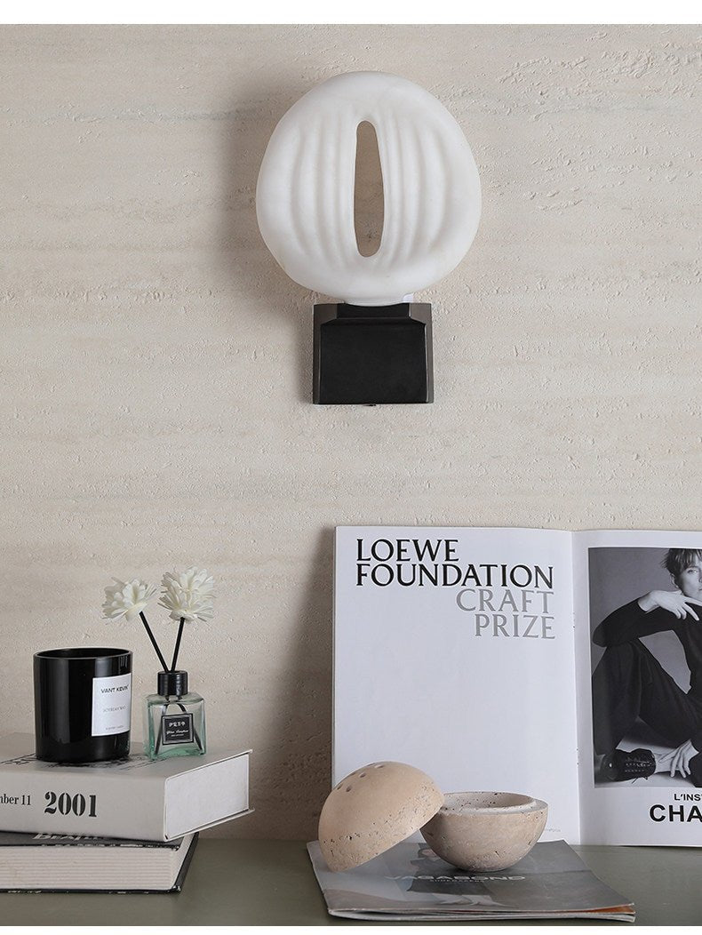 Lumen Rift Alabaster Wall Lamp by Bling Lighting Studio