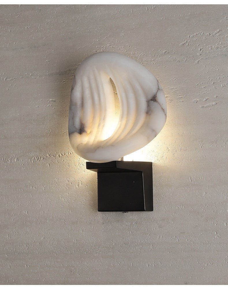Lumen Rift Alabaster Wall Lamp by Bling Lighting Studio