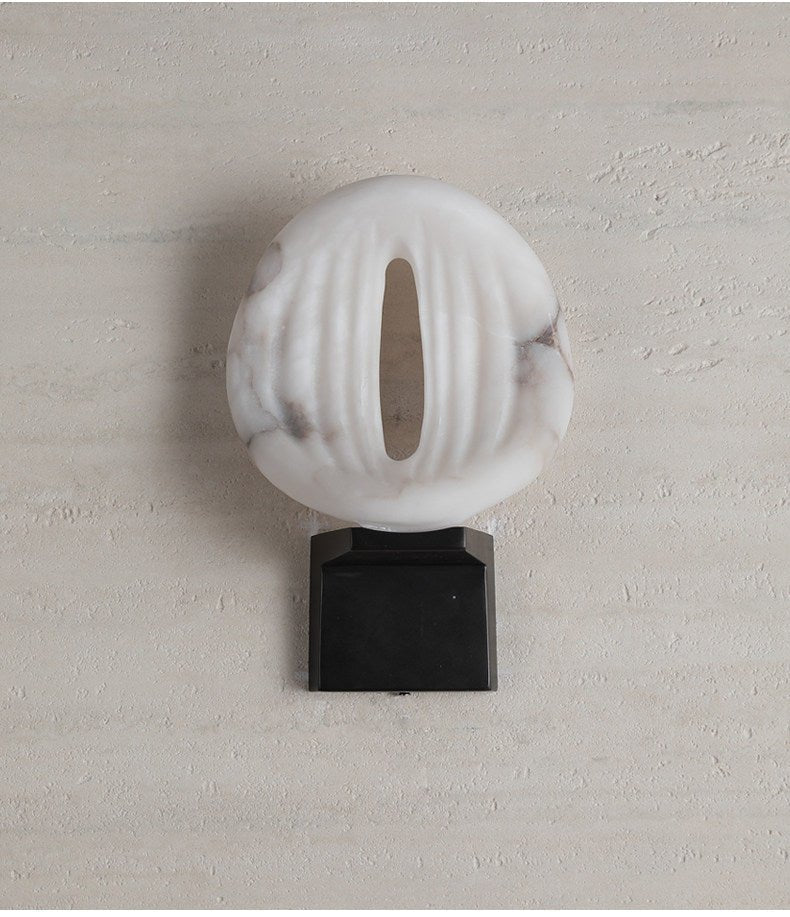 Lumen Rift Alabaster Wall Lamp by Bling Lighting Studio
