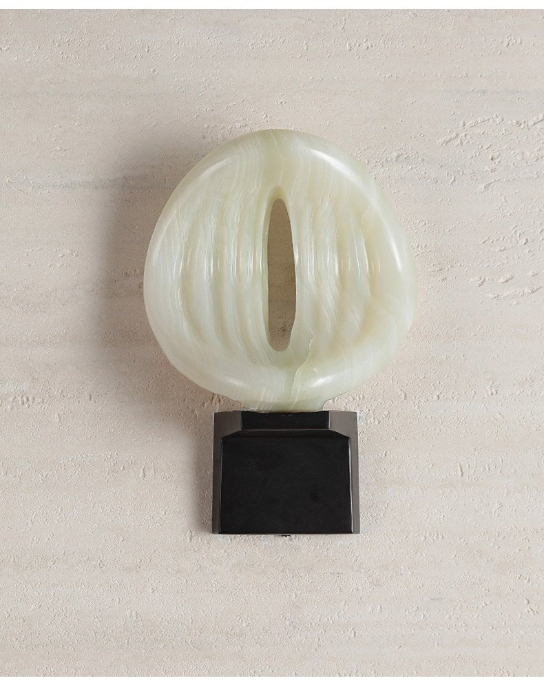 Lumen Rift Alabaster Wall Lamp by Bling Lighting Studio