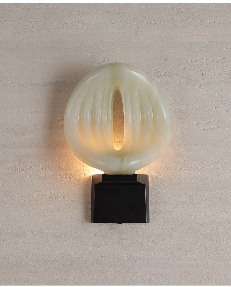 Lumen Rift Alabaster Wall Lamp by Bling Lighting Studio