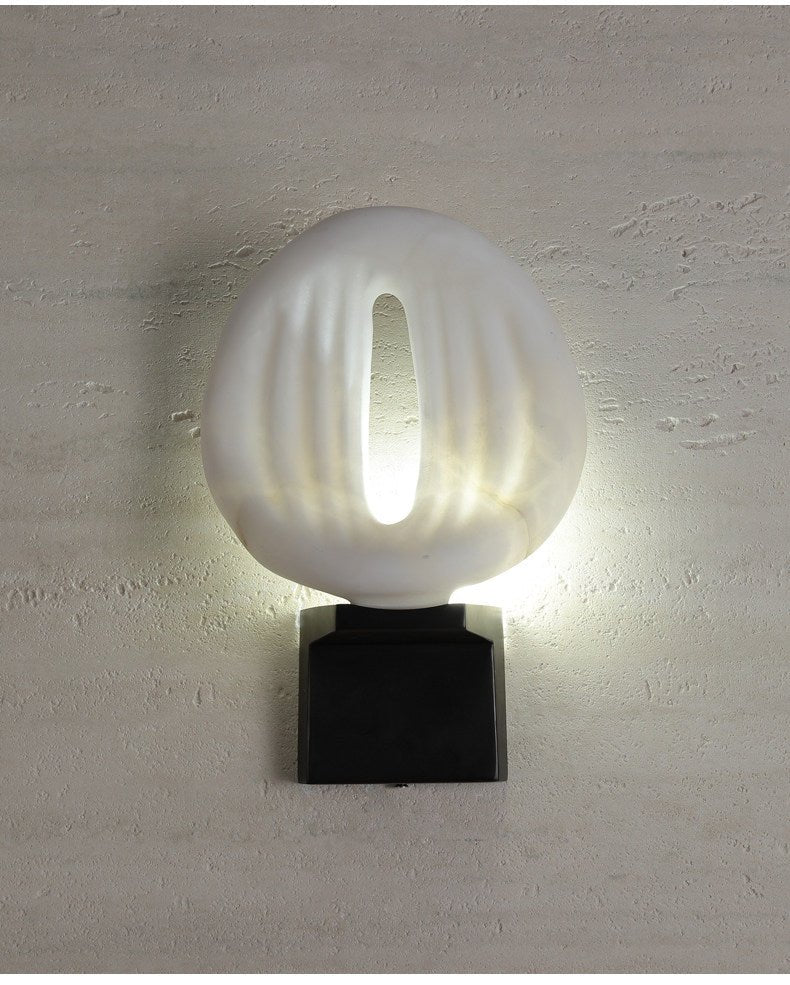 Lumen Rift Alabaster Wall Lamp by Bling Lighting Studio