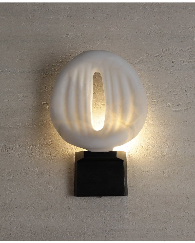 Lumen Rift Alabaster Wall Lamp by Bling Lighting Studio