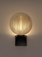 Lumen Rift Alabaster Wall Lamp by Bling Lighting Studio