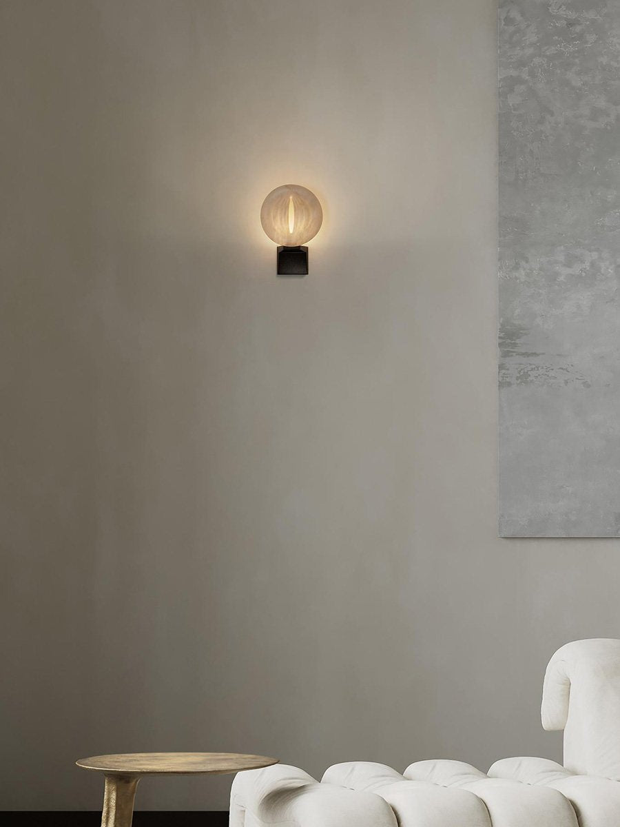 Lumen Rift Alabaster Wall Lamp by Bling Lighting Studio