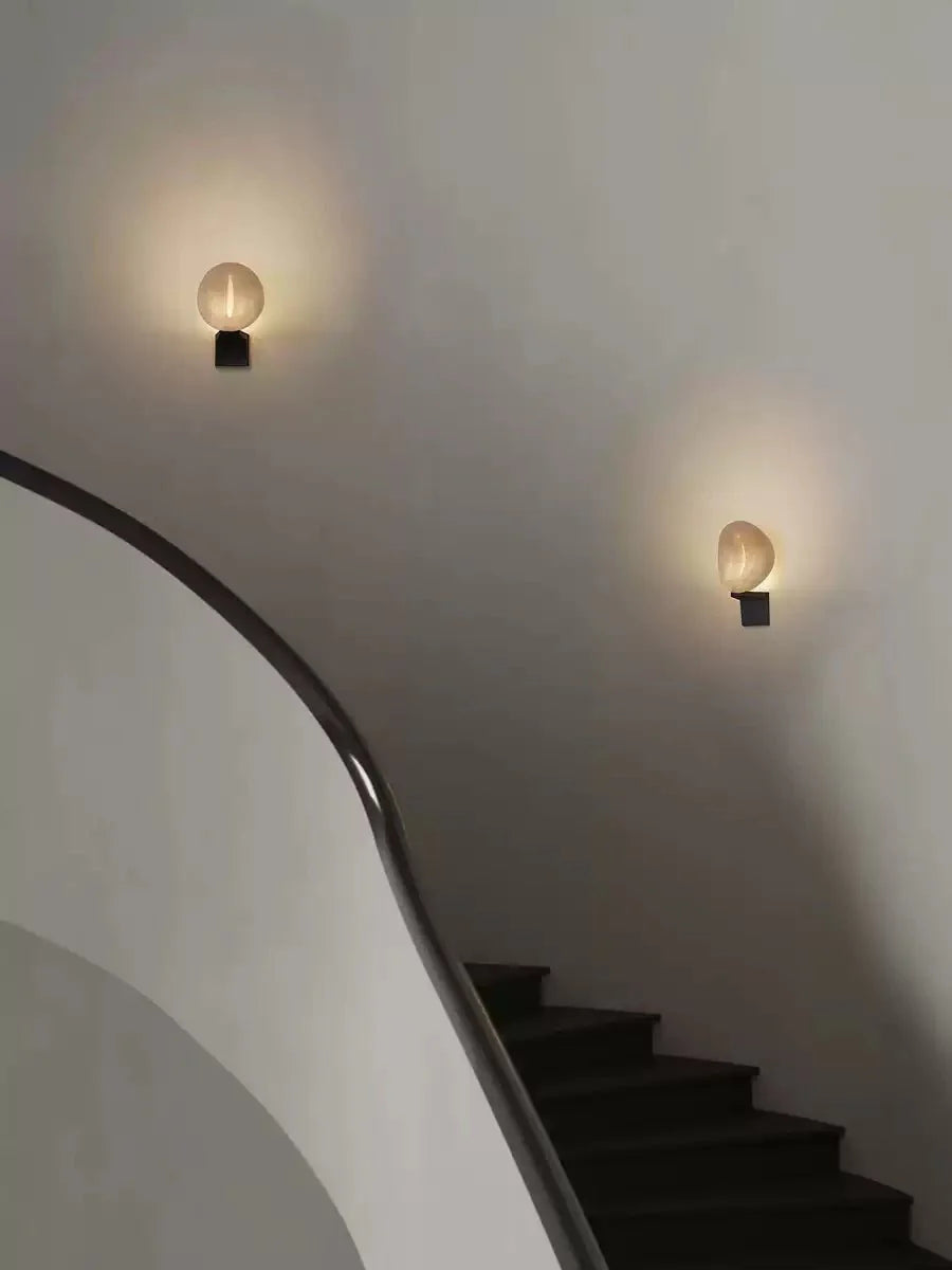 Lumen Rift Alabaster Wall Lamp by Bling Lighting Studio
