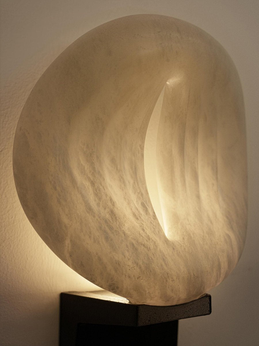 Lumen Rift Alabaster Wall Lamp by Bling Lighting Studio
