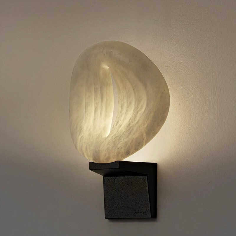 Lumen Rift Alabaster Wall Lamp by Bling Lighting Studio