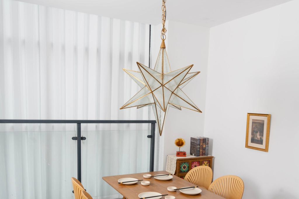 Luminara Murano Glass Star Chandelier by Bling Lighting Studio
