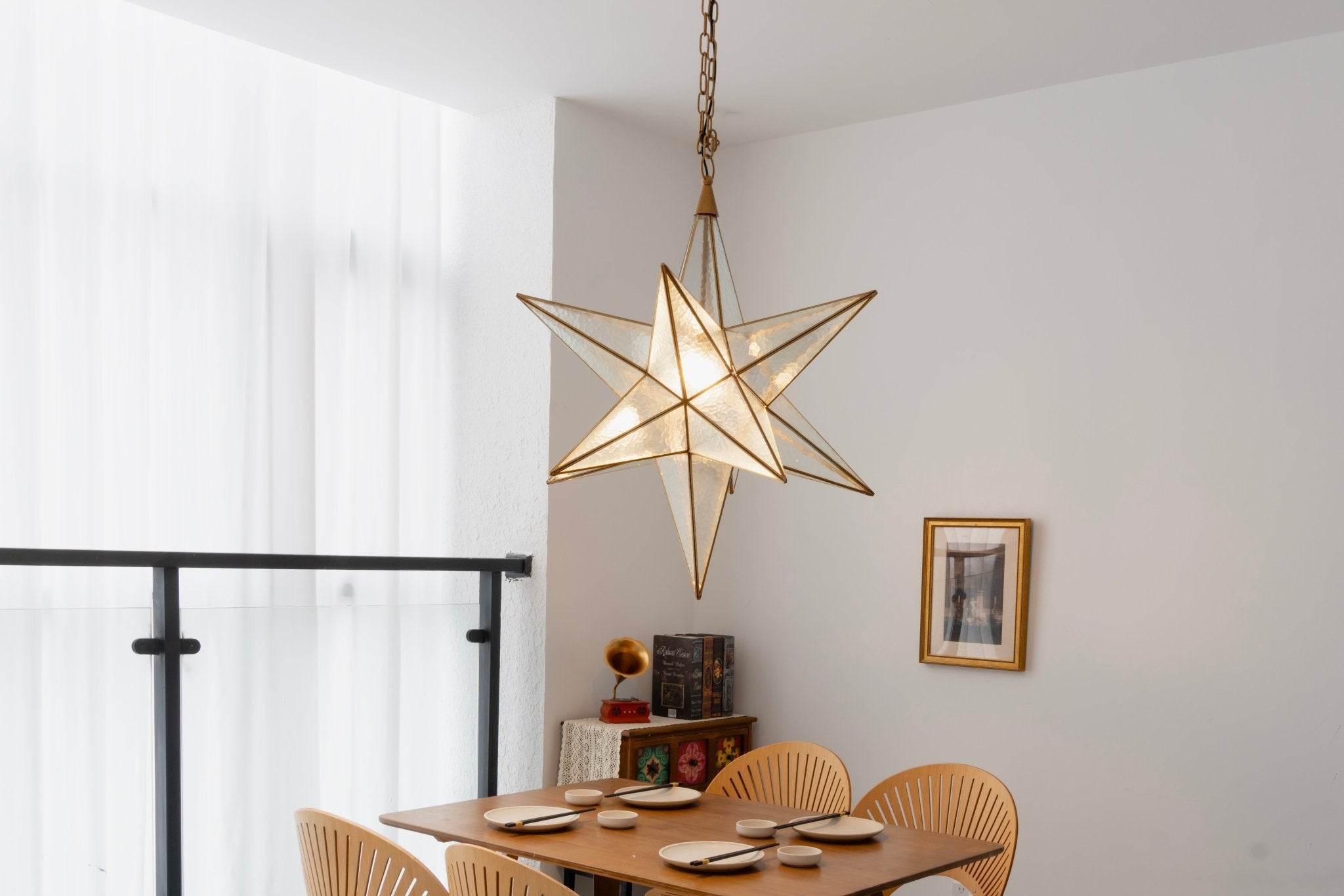 Luminara Murano Glass Star Chandelier by Bling Lighting Studio