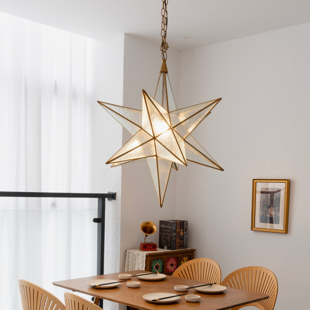 Luminara Murano Glass Star Chandelier by Bling Lighting Studio