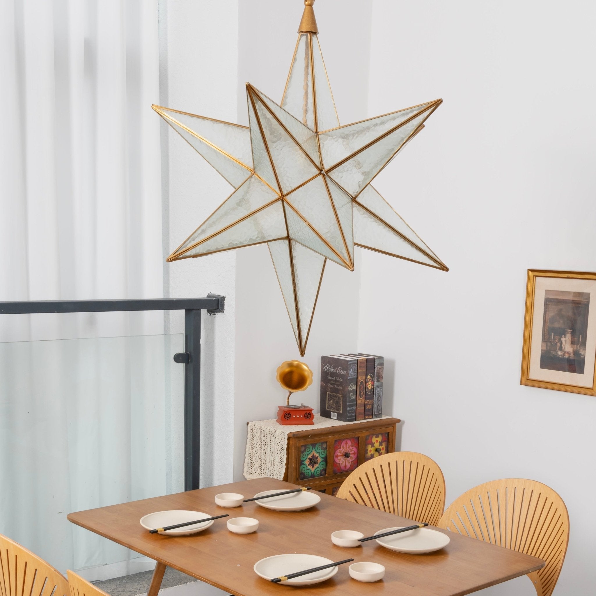 Luminara Murano Glass Star Chandelier by Bling Lighting Studio