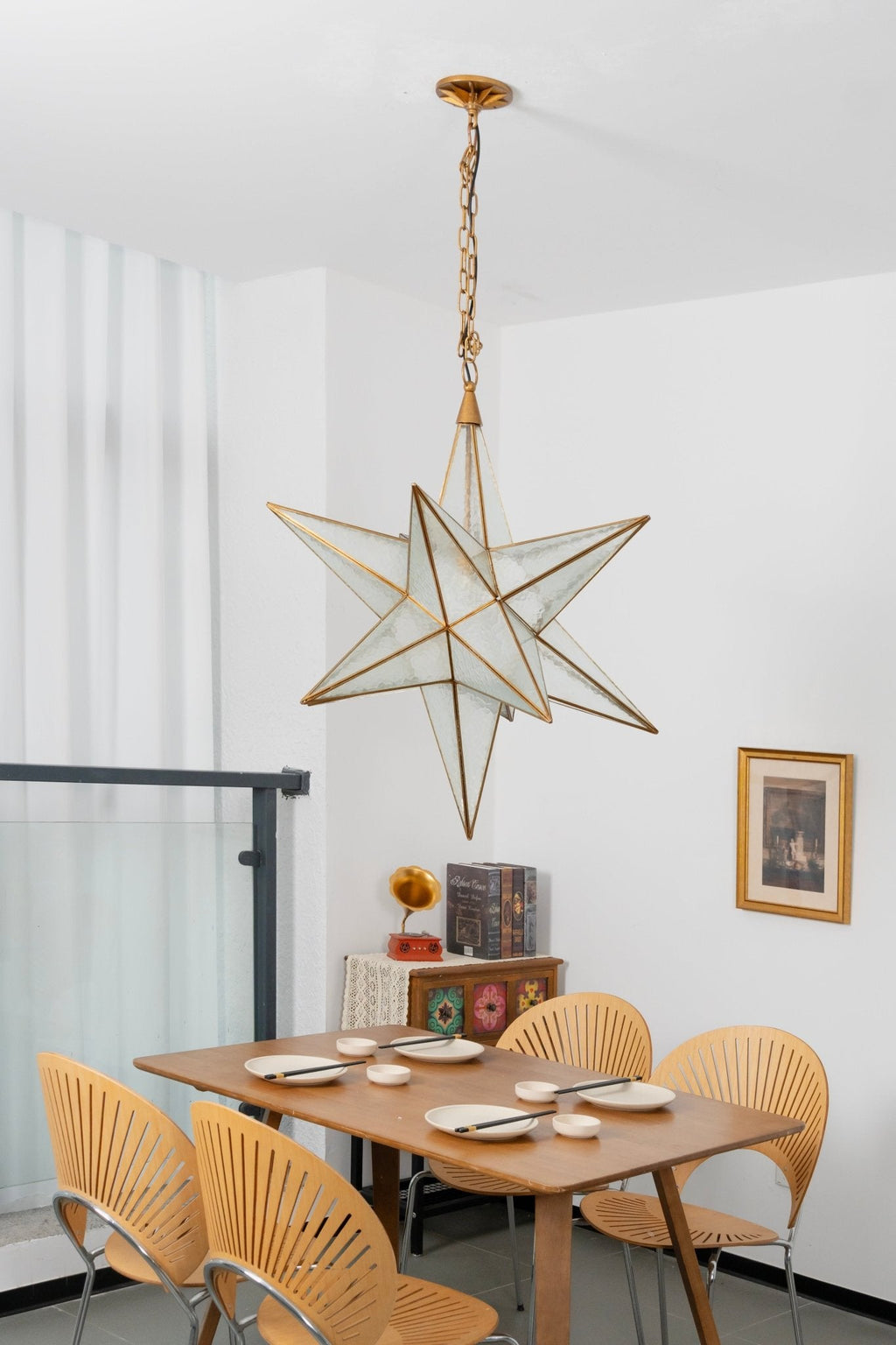 Luminara Murano Glass Star Chandelier by Bling Lighting Studio