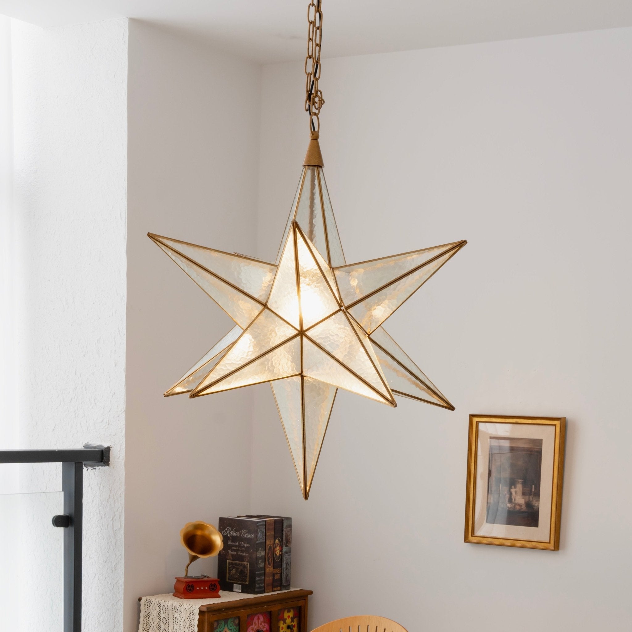 Luminara Murano Glass Star Chandelier by Bling Lighting Studio