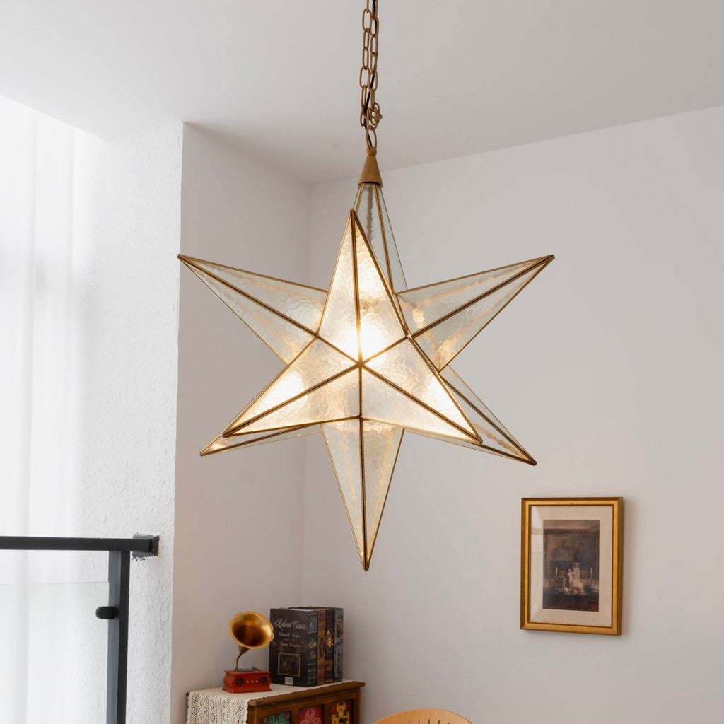 Luminara Murano Glass Star Chandelier by Bling Lighting Studio