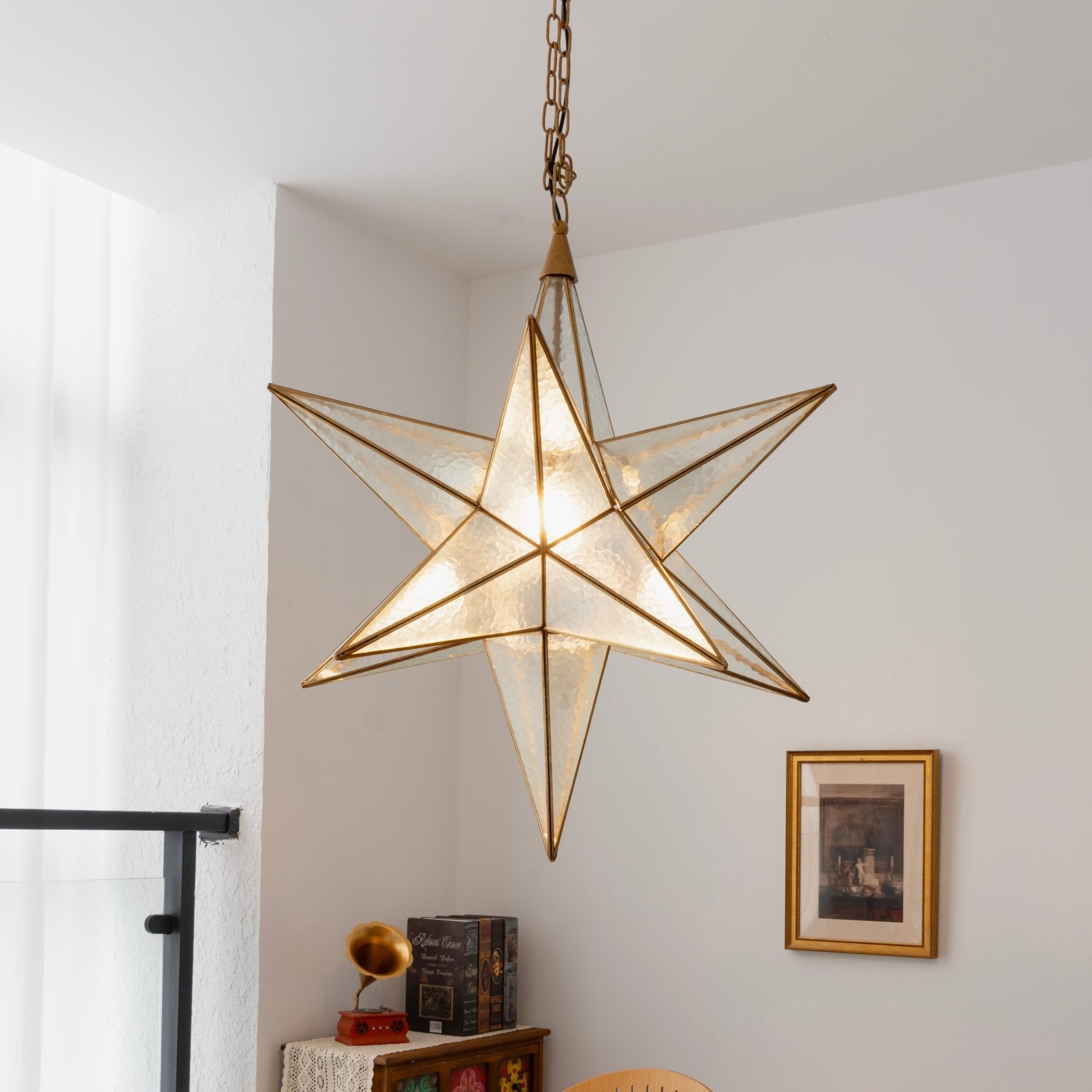 Luminara Murano Glass Star Chandelier by Bling Lighting Studio