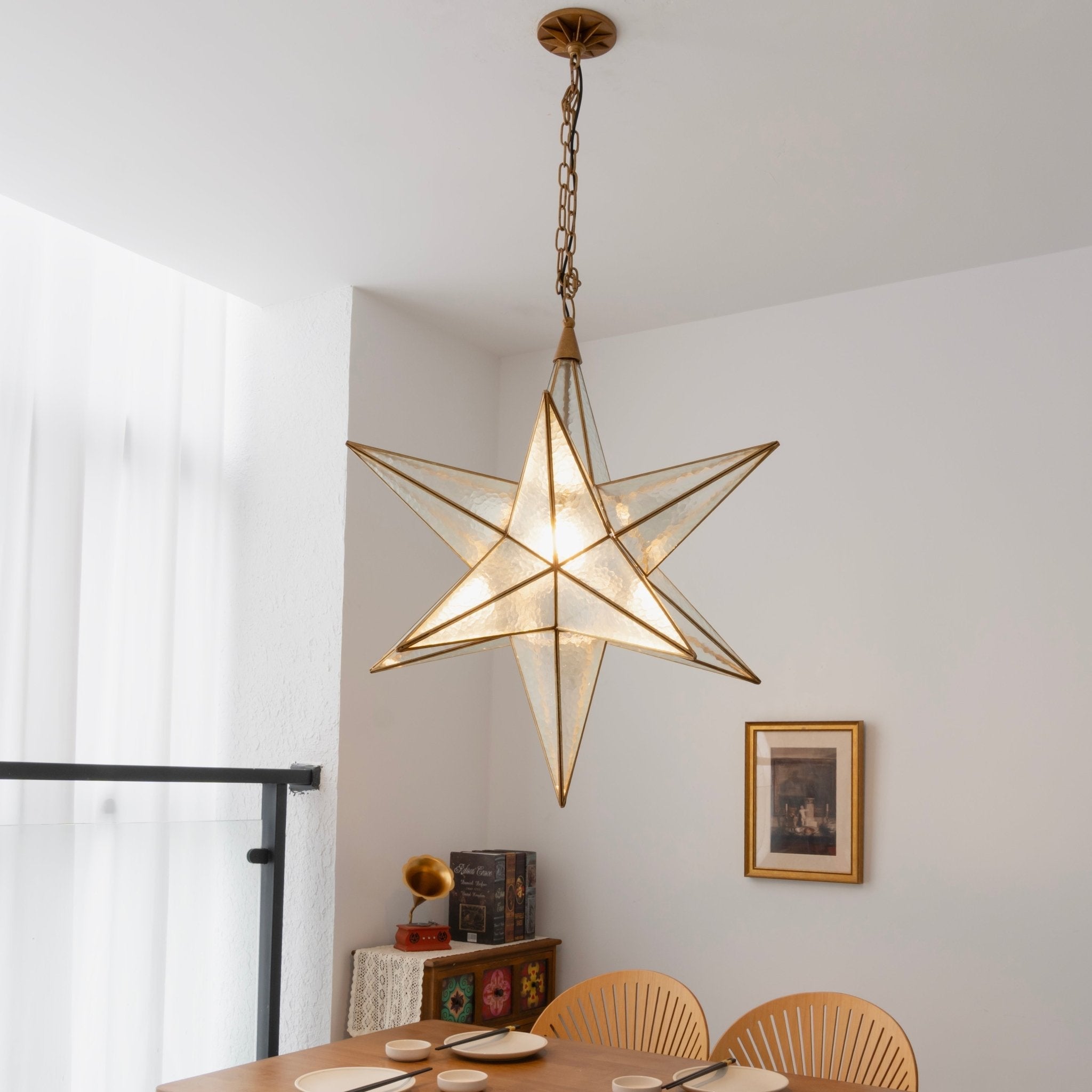 Luminara Murano Glass Star Chandelier by Bling Lighting Studio