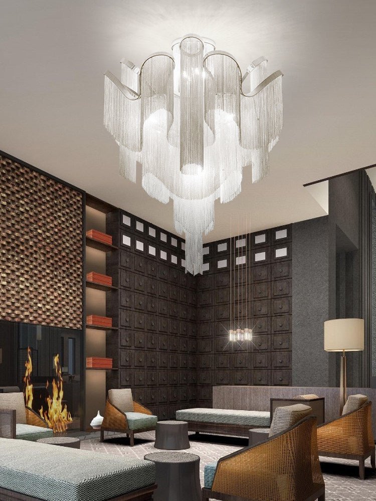 Luminous Cascade Chain Ceiling Light by Bling Lighting Studio