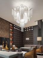 Luminous Cascade Chain Ceiling Light by Bling Lighting Studio