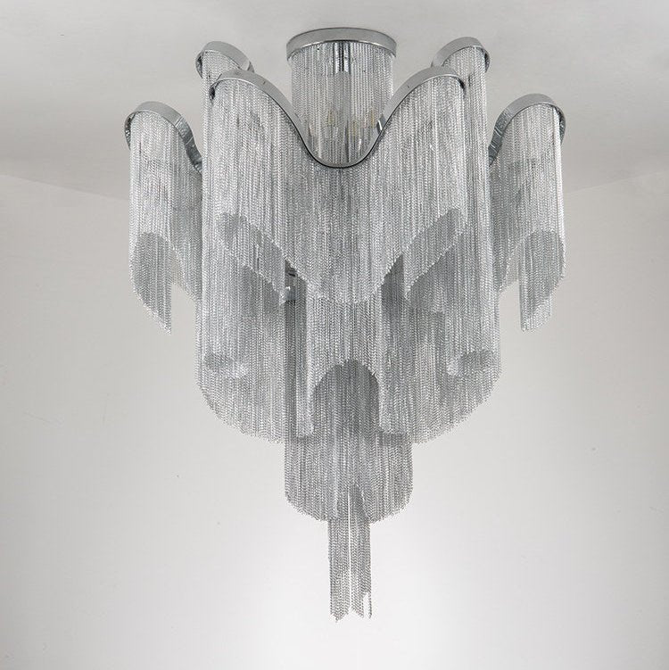 Luminous Cascade Chain Ceiling Light by Bling Lighting Studio
