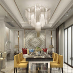 Luminous Cascade Chain Ceiling Light by Bling Lighting Studio
