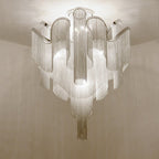 Luminous Cascade Chain Ceiling Light by Bling Lighting Studio