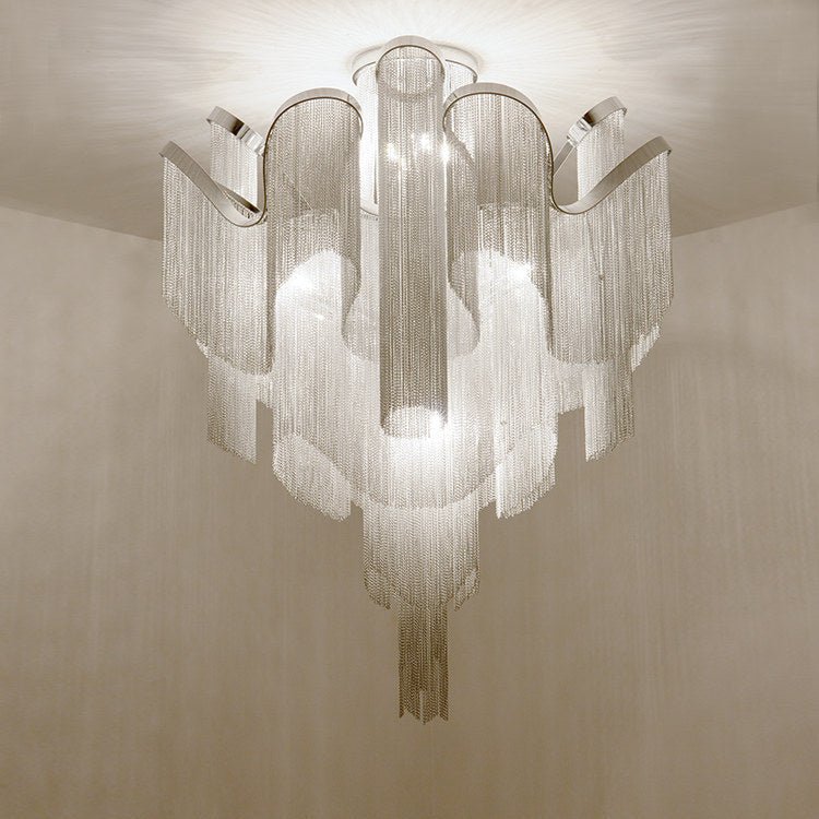 Luminous Cascade Chain Ceiling Light by Bling Lighting Studio