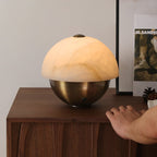 Luna Stone Mini Alabaster Table Lamp by Bling Lighting Studio