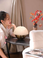 Luna Stone Mini Alabaster Table Lamp by Bling Lighting Studio