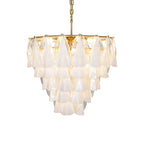 Lunara Murano Petal Glass Chandelier by Bling Lighting Studio