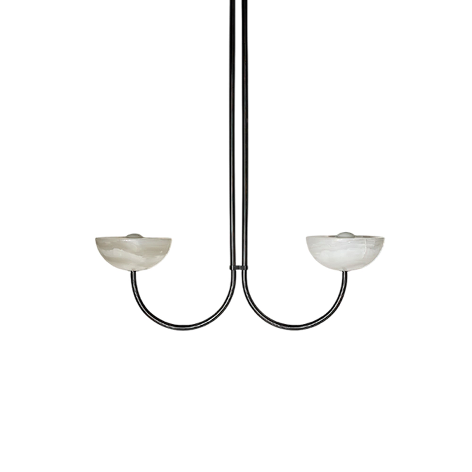 Lunaris Duo Alabaster Pendant Lamp by Bling Lighting Studio