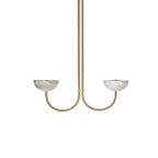 Lunaris Duo Alabaster Pendant Lamp by Bling Lighting Studio