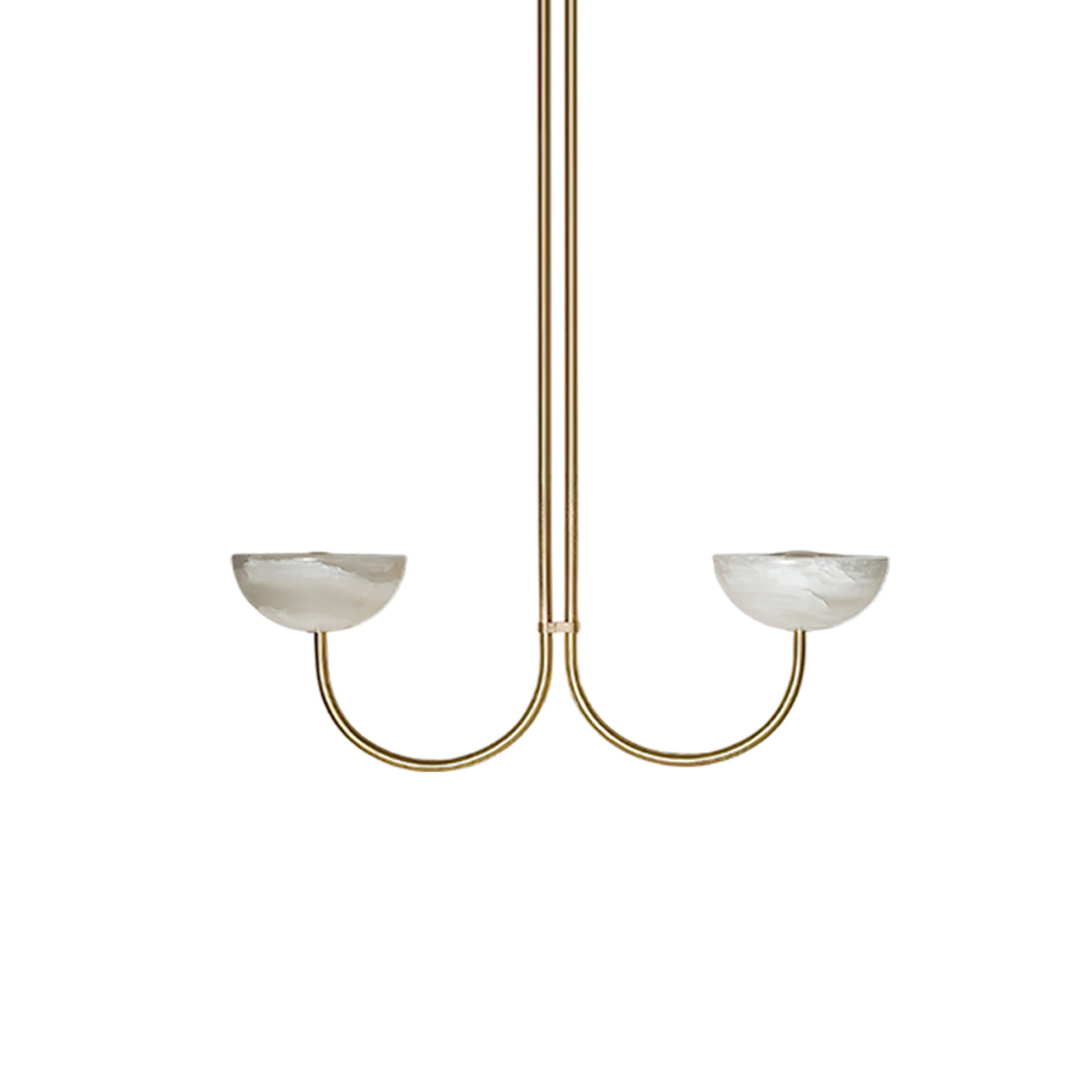 Lunaris Duo Alabaster Pendant Lamp by Bling Lighting Studio
