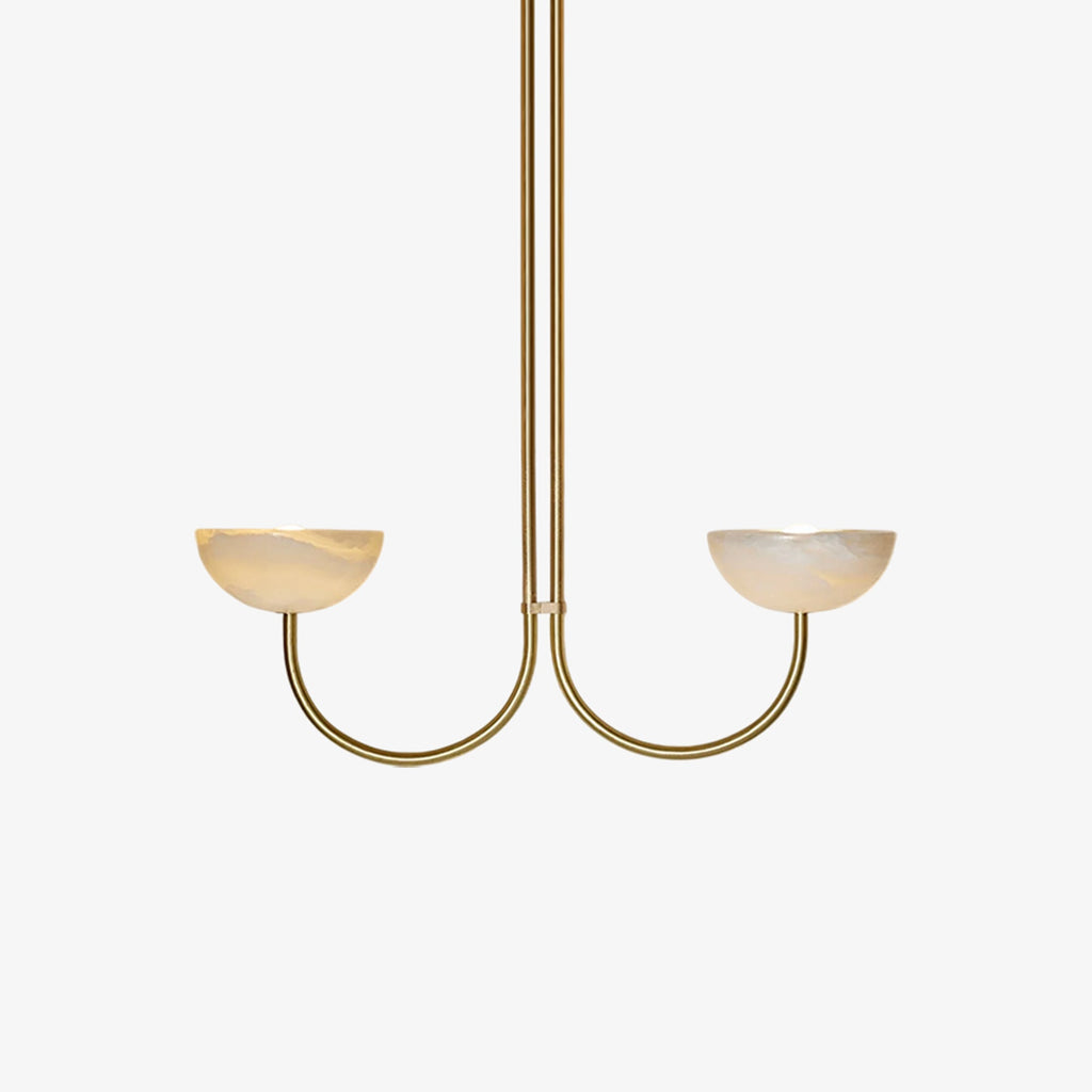 Lunaris Duo Alabaster Pendant Lamp by Bling Lighting Studio