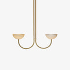 Lunaris Duo Alabaster Pendant Lamp by Bling Lighting Studio